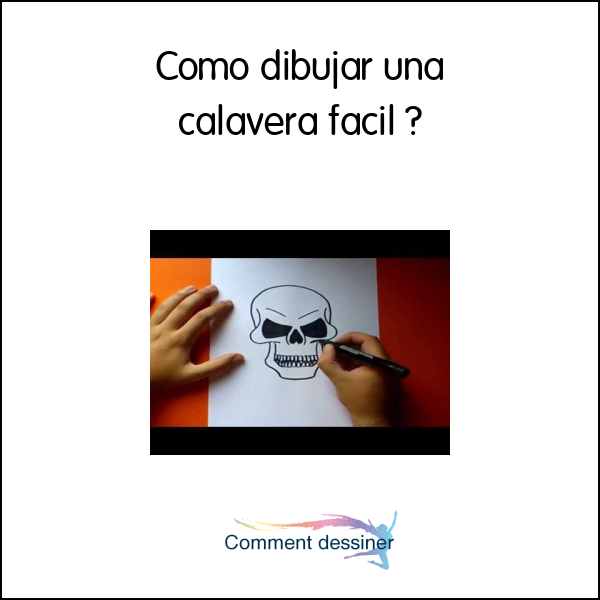 Como dibujar una calavera facil